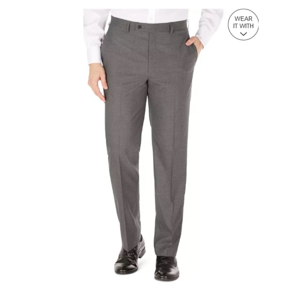 Lauren Ralph Lauren Grey Norton Ultraflex Dress Pants NEW  Mens 36x30